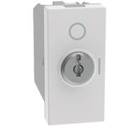 BTICINO MatixGO 1 módulo blanco JW4012 interruptor 2P 10 AX, 250 Vac con llave