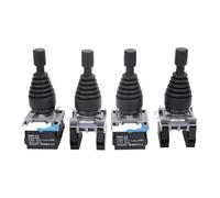 Interruttore joystick Monolever Interruptor basculante de palanca monopalanca de 22 mm, 2 interruptores cruzados momentáneos de 4 vías con enclavamiento y reinicio automático(4Way Latching 4NO)