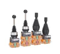 Interruttore joystick Monolever Interruptor de palanca de 22 mm, 2 posiciones, autoblocante, momentáneo, monopalanca, giratorio, de potencia, con interruptor basculante cruzado, HND-PA12(Ivory)