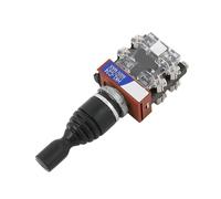 Interruttore joystick Monolever Interruptor de palanca monopalanca industrial de 22 mm, 2 posiciones de 4 vías, autobloqueo, enclavamiento, interruptor cruzado momentáneo(2Way Reset 4NO)