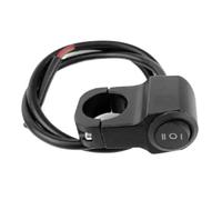 Interruttore Per Motocicletta Control Dual Motocicleta Resistente Al Agua Aleación Aluminio LED Faro Delantero Manillar Dirección Bidireccional Tres Cables(Black)