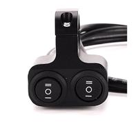 Interruttore Per Motocicletta Interruptor De Control Manillar Motocicleta Aleación Aluminio 7/8" Y 22 Mm 12 V Doble Botón Intermitente Altavoz 2 Opciones(B style switch)