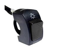 Interruttore Per Motocicletta Interruptor De Motocicleta, Botón Control Encendido Y Apagado Montaje En Manillar Luz Señal Faro Interruptores Modificados(Black)