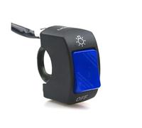Interruttore Per Motocicletta Interruptor Encendido Y Apagado Motocicleta Botón Pulsador Manillar 12 V Conector Electrónico Tipo Bala Para ATV Bicicleta Scooter(Blue)