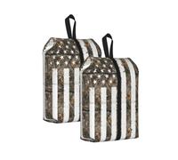 Interstellar - Bolsa de equipaje portátil impermeable con estampado de camuflaje de la bandera americana de gran capacidad, bolsa de almacenamiento de calzado portátil para natación, 2 unidades
