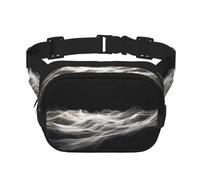 Interstellar Ripple - Riñonera multifuncional con estampado de ondas, bolsa de mensajero unisex de moda, bolsa de almacenamiento de deportes de viaje
