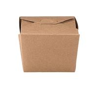 Intertan QF1200 - Caja de papel de estraza rectangular con tapa plegable, color natural, capacidad de 1200 ml, 11 cm de largo, 10,5 cm de ancho, 9 cm de altura, 25 unidades