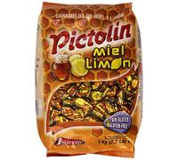 Intervan - Pictolín Miel y limón, Caramelos de miel sabor limón, 1kg