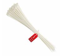 intervisio Bridas de Plastico Grandes Largas para Cables 530mm x 4,8mm, Blanco, 100 Piezas