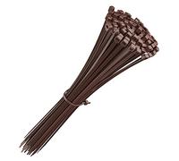 intervisio Bridas de Plastico para Cables 200mm x 4,8mm / Color Marrón / 100 Piezas de Colores Marrones