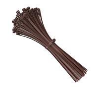 intervisio Bridas de Plastico para Cables Reutilizables / 200mm x 7,6mm / Marrón / 100 Piezas