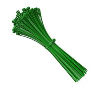 intervisio Bridas de Plastico para Cables Reutilizables / 200mm x 7,6mm / Verde / 100 Piezas