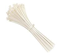 intervisio Bridas de Plastico para Cables Reutilizables / 250mm x 7,5mm / Blanco / 100 Piezas