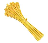 intervisio Bridas de Plastico para Cables Reutilizables / 350mm x 7,5mm / Amarillo / 100 Piezas