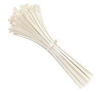 intervisio Bridas de Plastico para Cables Reutilizables / 350mm x 7,5mm / Blanco / 100 Piezas