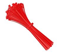 intervisio Bridas de Plastico para Cables Reutilizables / 350mm x 7,5mm / Rojo / 100 Piezas