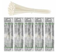 intervisio Bridas universales de nailon de 300 mm x 3,6 mm, 300 mm, color blanco, natural, neutral, 500 unidades