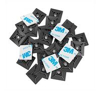 intervisio Juego Soportes Adhesivos para Bridas de Cable 28 mm x 28mm, Clips Adhesivo para las Brida de Plastico, Base de montaje sujetacables autoadhesivos cables, Negro, 100 Piezas