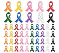 INTERWARM 200 pines de solapa de concienciación sobre el cáncer a granel, cinta de esperanza, insignia de cáncer, cinta multicolor esmaltada para reconocimiento de caridad, eventos públicos, sombreros