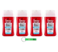 Intesa Pour Homme Sensitive - Gel de ducha (4 unidades, 250 ml, incluye llavero Beni Culinari gratuito)