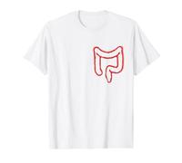 Intestino Gastroenterólogo Colonoscopia Gastroenterología Camiseta gráfica económica, Hombre, Blanco, L