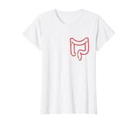 Intestino Gastroenterólogo Colonoscopia Gastroenterología Camiseta gráfica económica, Mujer, Blanco, S