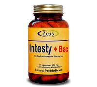 Zeus Complemento alimenticio Intesty+Bac - Fibersol-2, L-Glutamina, Probióticos, B6 - 30 cápsulas