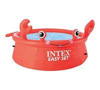 Intex 26100NP - Piscina hinchable Easy Set, 183x51 cm, 880 litros, Piscina diseño cangrejo, color rojo, Para niños a partir de 3 años