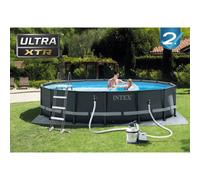 Intex 26326 Piscina Ultra Frame XTR CM 488x122H Con Bomba Filtro Y Escalera