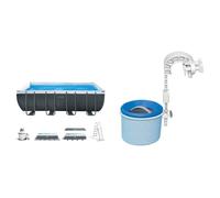 Intex 26356NP - Piscina Desmontable Rectangular Ultra XTR Frame INTEX 549x274x132 + depuradora + Skimmer Deluxe Filtro 3.028 l/h Easy Set-Metal Frame, 49x43x34 cm, Color Blanco
