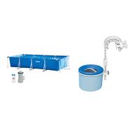 Intex 28274NP - Piscina Tubular, Piscina Rectangular, 450 x 220 x 84 cm, 7.127 litros & Skimmer de Superficie - Skimmer de Superficie de Montaje en Pared de Lujo