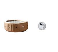 Intex 28428Ex - SPA Hinchable Burbujas 6 Personas, 1098 litros + 28503 - Lámpara Eléctrica SPA Burbujas 5 Colores