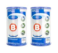 Intex 29005E - Cartucho de bomba de filtro de material Dacron de repuesto fácil de limpiar, fácil de instalar, paquete de 2