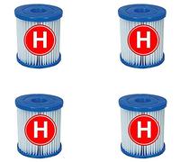 Intex 4 Cartuchos de Filtro para Piscina para Filtro de Tipo H