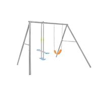 Intex 44122 Columpio Mecedora para Niños 2 Fumadas Con Estructura de Acero Gris