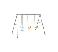 Intex 44123 - Columpio con Dos Asientos y balancín, Acero, Gris, 343 x 249 x 203 cm