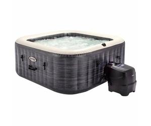 Intex 55090 - SPA Hinchable Exterior e Interior para 4 Personas, Medidas 175x175cm, Capacidad 795 litros, Temperatura del Agua 10º- 40º, SPA Inflable, bañera