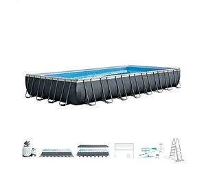 INTEX 55224 - Piscina Desmontable Pack Deluxe + depuradora y clorador