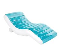 Intex 56874 Splash Lounge Colchoneta Hinchable, Flotador para Piscina, Capacidad 1 Persona, Peso Máximo Soportado 100 kg, Medidas 99x191 cm, con Porta Bebidas, Splash Azul