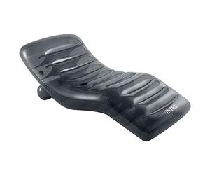 Intex 56875 Cool Grey Lounge Colchoneta Hinchable, Flotador para Piscina, Capacidad 1 Persona, Peso Máximo Soportado 100 kg, Medidas 99 x 191 cm, con Porta Bebidas, Incluye Parche de Reparación