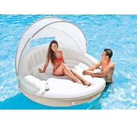 Intex 58292 Sofá Inflable, Isla Del Dosel, Blanco Beige 199x150 Cm