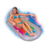 Intex 58802, Colchoneta Ligera de Polipropileno, sillón bronceador, Unisex, Multicolor, 160x85 cm