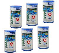 Intex 6 cartuchos de filtro de piscina tipo A para limpieza de piscinas, bomba de filtro, cartucho de filtro