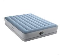 Intex 64159 Colchón Hinchable Doble, con Bomba IEléctrica USB Integrada, se Infla en Aproximadamente de 4 Minutos, Peso Máximo 272 kg, Material Flocado más PVC Laminado, 152 x 203 x 36 cm