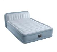 Intex 64450 Colchón Hinchable cabecero, Plush headboard, 152x236x46 cm, Matrimonio, para 2, Cabezal 86 cm Alto, Máx 272 kg, Material Flocado, Colchones hinchables