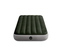 Intex 64761E Dura-Beam - Colchón de Aire estándar Downy Fiber-Tech, tamaño Individual, Bomba de pie integrada, Altura de Cama de 10 Pulgadas, Capacidad de Peso de 300 Libras