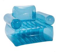 Intex 66503 Sillón Hinchable, Transparente, con Reposa Brazos, Muebles Hinchables, Medidas 109x107x79 cm, Cómodo Capacidad 1 Persona, Peso Máx. 100 kg, Fácil de Hinchar, Portátil, Azul