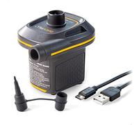 Intex 66635 Hinchador Eléctrico Portátil, Pequeño y Compacto, para Colchones, Colchonetas, Fácil de Transportar y Almacenar, con Entrada USB, Mini Hinchador Portátil, Inflador, Color Naranja