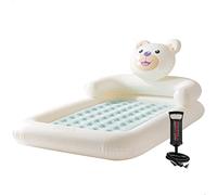 Intex 66814 Colchón Hinchable, para Niños, con Diseño Infantil de Osito, para Niños de 3 a 6 Años, Superficie Suave y Flocada para un Óptima Confort, Medidas 114x178 cm, Capacidad 1 Persona