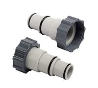 Intex Adaptador Adaptador De Manguera Intex A, 2 Piezas Adaptador Piscina Intex, Con Cuello para Bombas De Conexión Roscada, Diámetro 32/38 MM